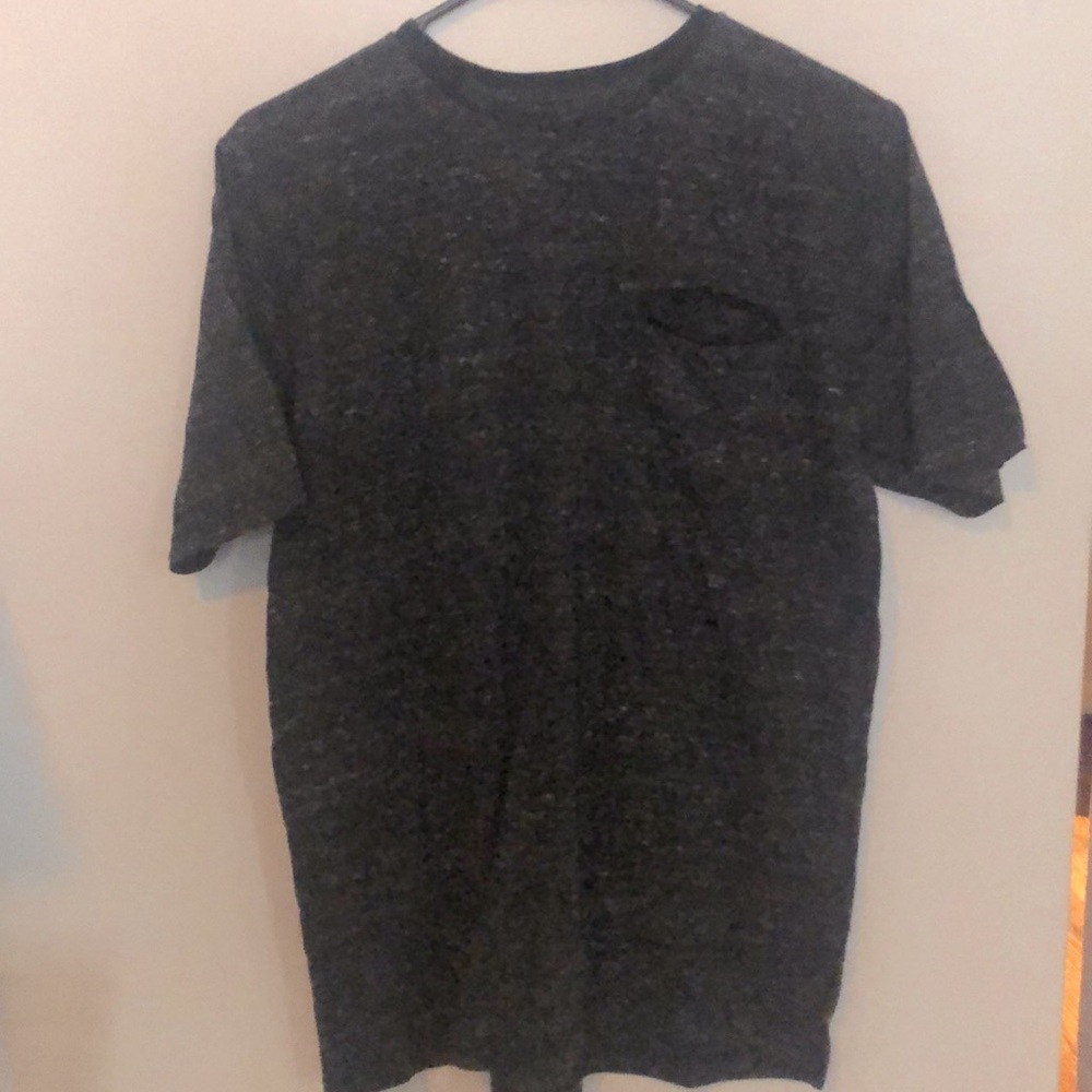 Black and gray pocket tee